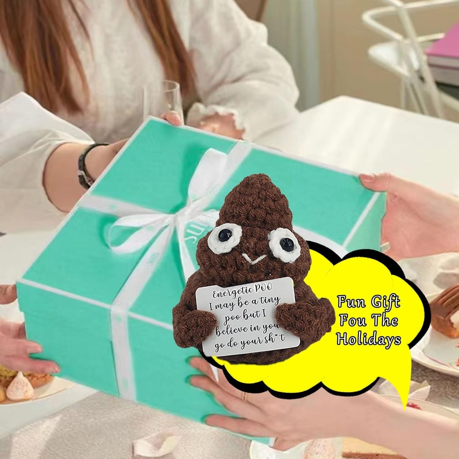 White Elephant Gifts Positive Mini Poop Cute and Funny Gag Gifts Suitable for…