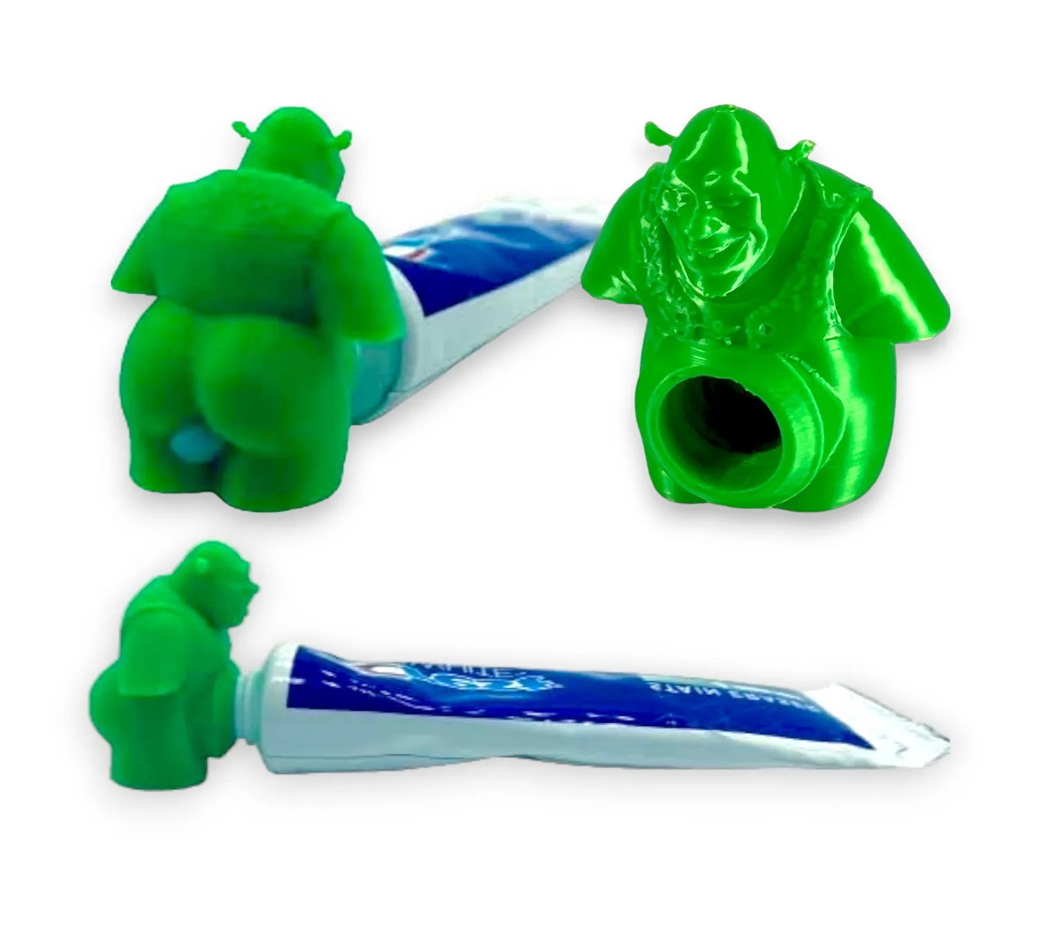 Shrek Pooping Toothpaste Topper Dispenser Funny Meme Gag Gift Novelty