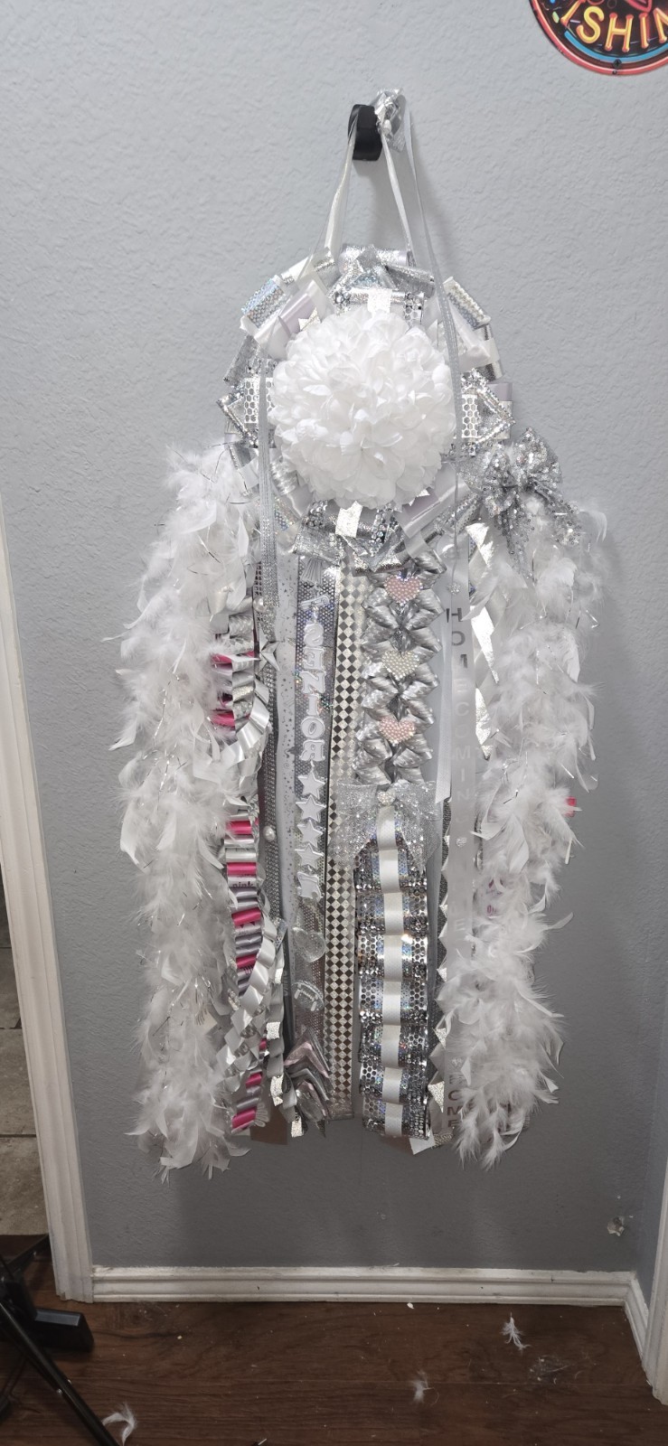 Homecoming Mum Multicolor Ribbon Garland Streamers Fabric Ribbon Party Decor