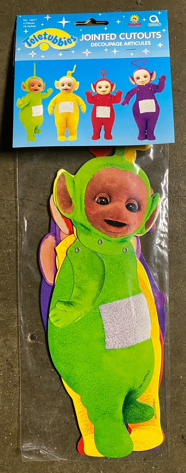 Vintage 1998 Teletubbies 16” Jointed Cutouts Decorations by Amscan – 4 pack New