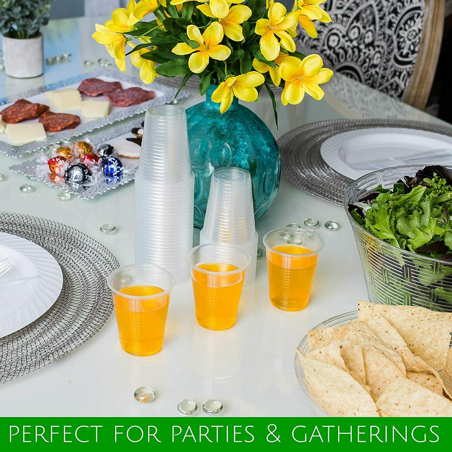 9 oz Disposable Translucent Plastic PET Cups For All Occasions 960pcs