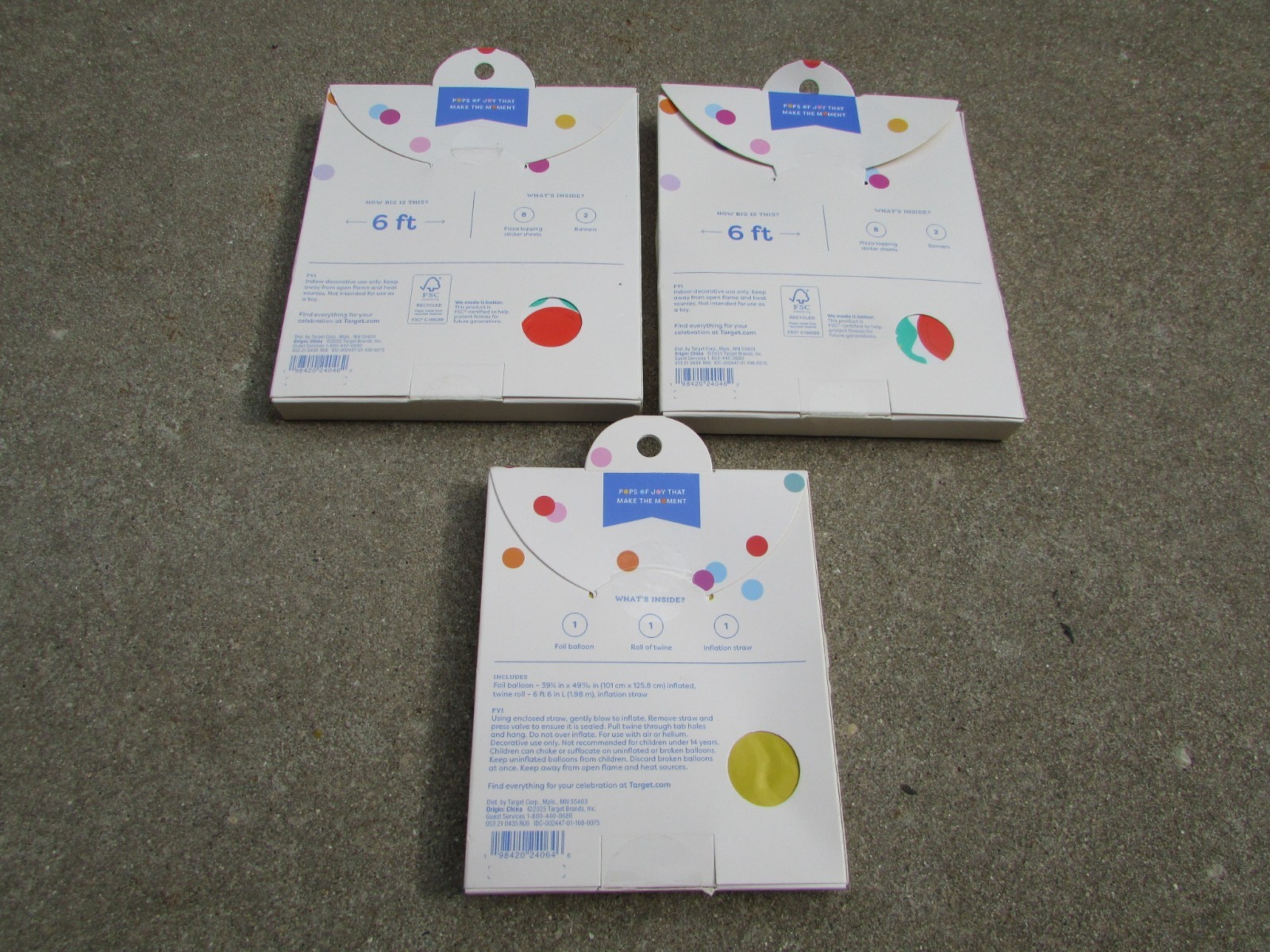 3 Spritz Pizza Party DIY Banner Sets Balloon Kids Birthday Decorations Target
