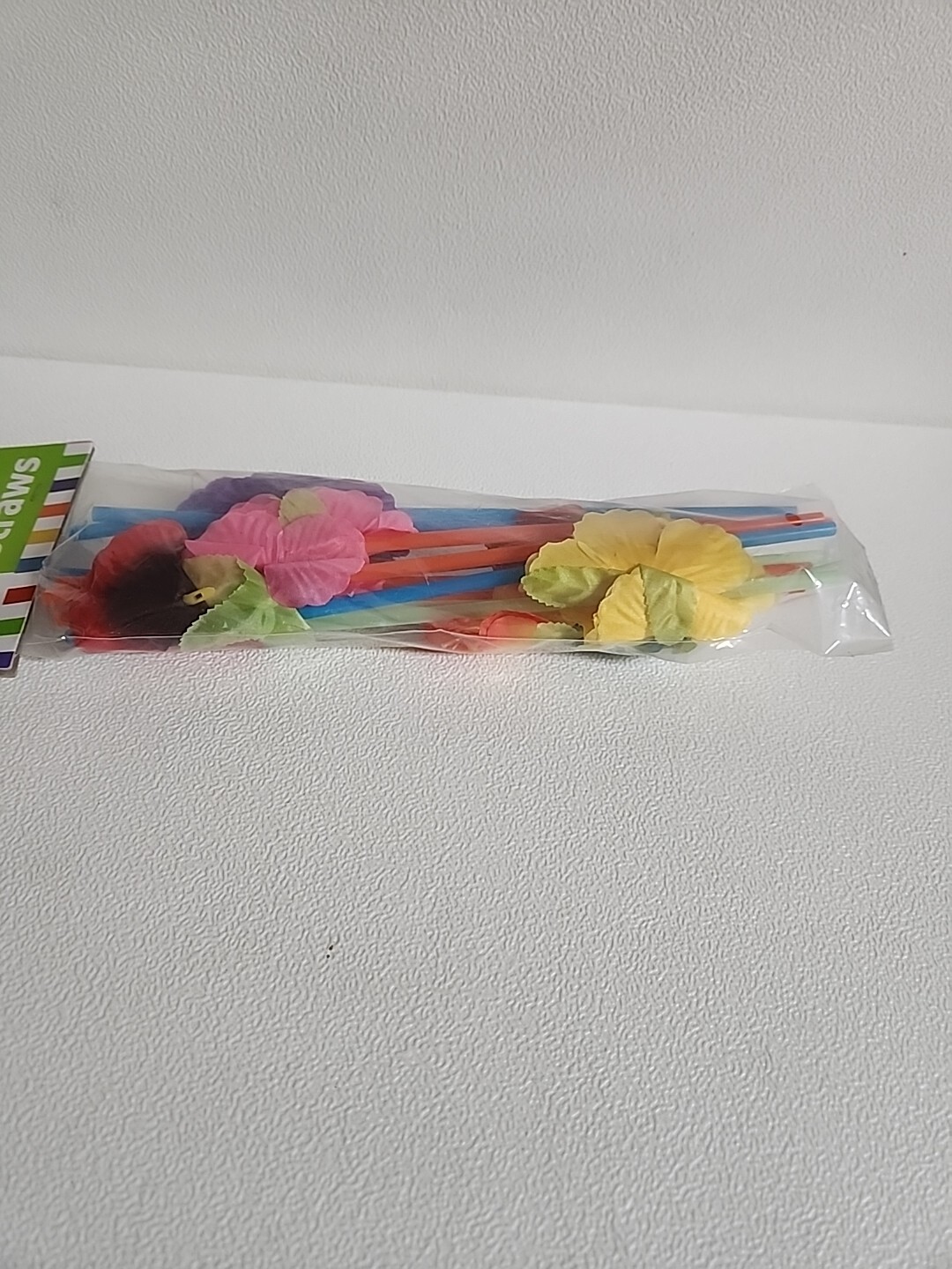 Tropical Flower Straws Party Summer Fun 12 Pc Multi-Color Oriental Trading Luau
