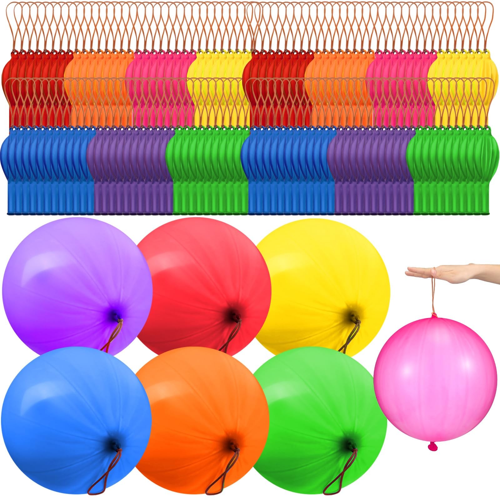350 Pcs Punch Balloons Bulk Assorted Colors Punching Balloons Heavy Duty Punc…