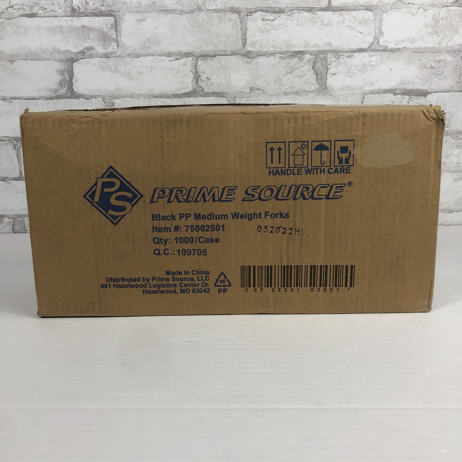 PRIME SOURCE Black PP Medium Weight 1000 Plastic Forks 75002501