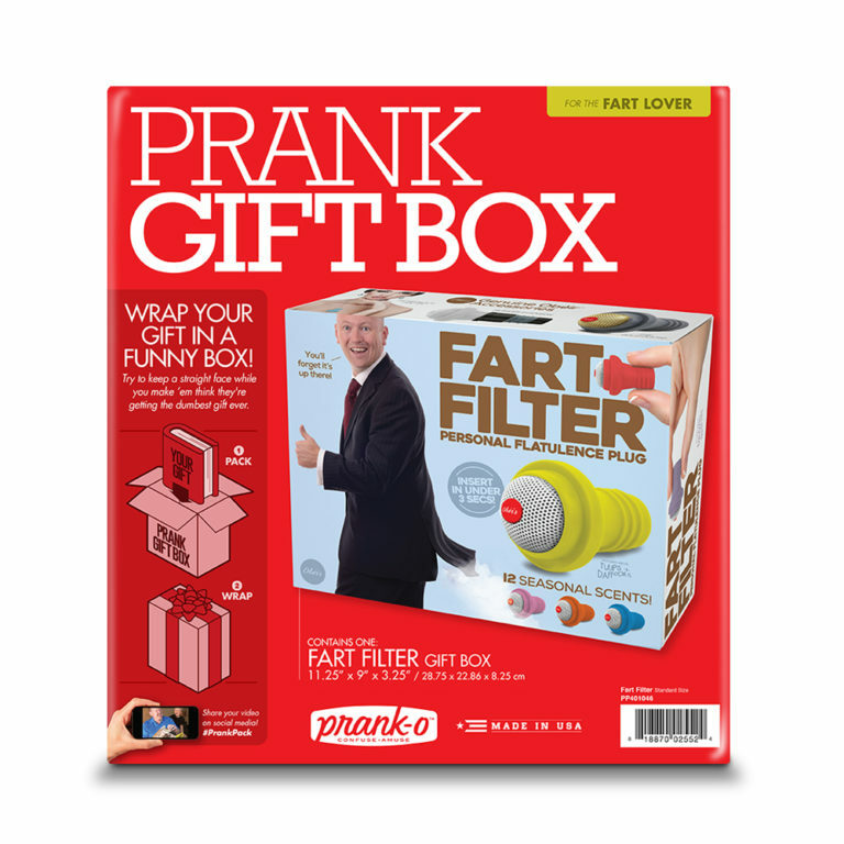 Prank Small 8x6x2 FART FILTER fake Gag Funny PARODY Joke Gift Box potty toilet