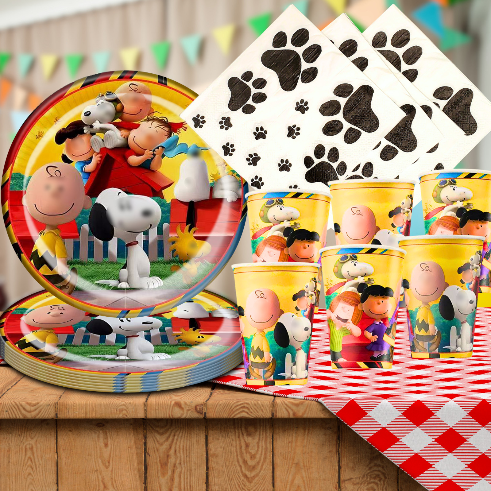 Snoopy Dog BALLOONS PARTY SUPPLIES BIRTHDAY DECORATION BALLOON TABLEWARE CUP