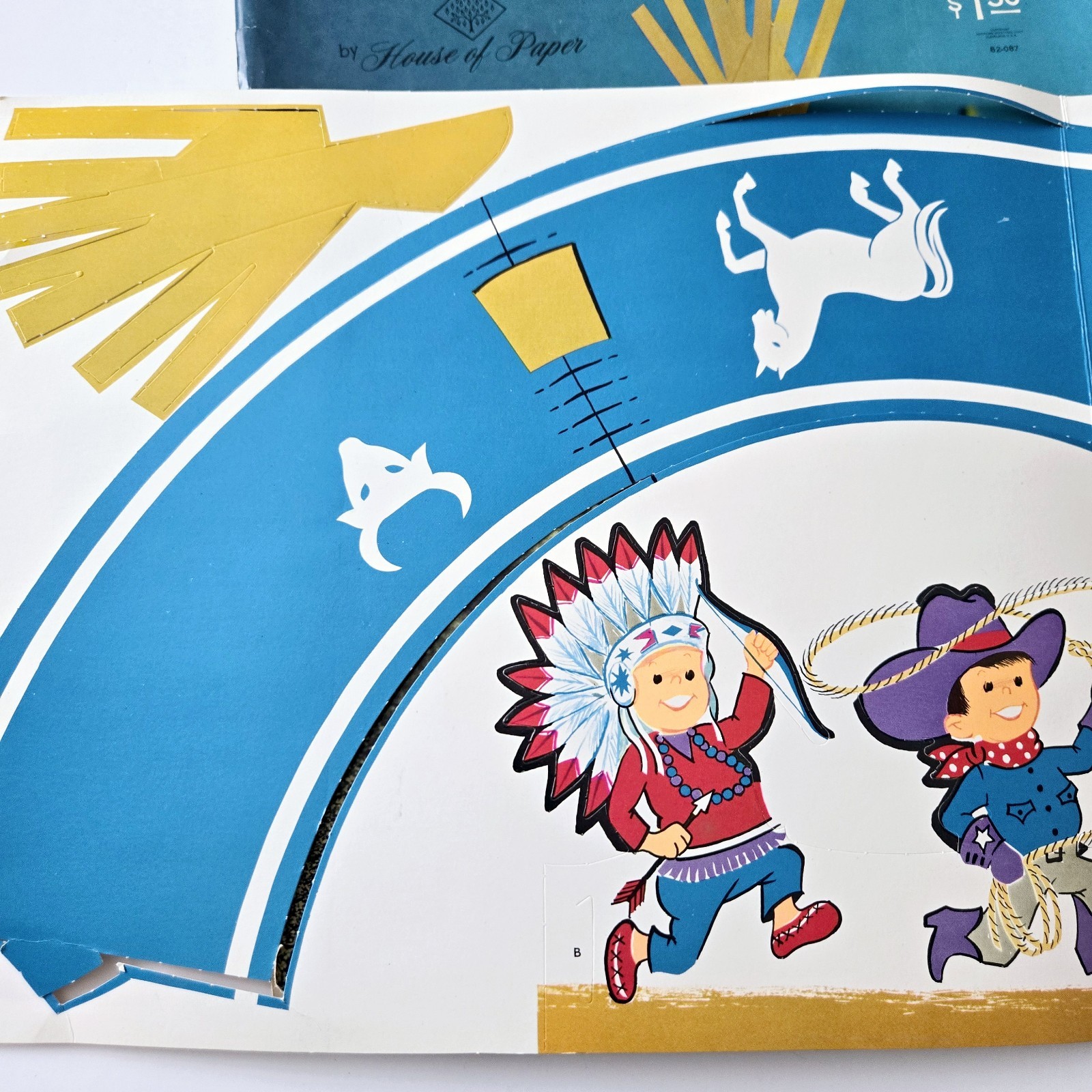 Vintage Cowboys ‘n’ Indians Centerpiece for Children’s Birthday Party