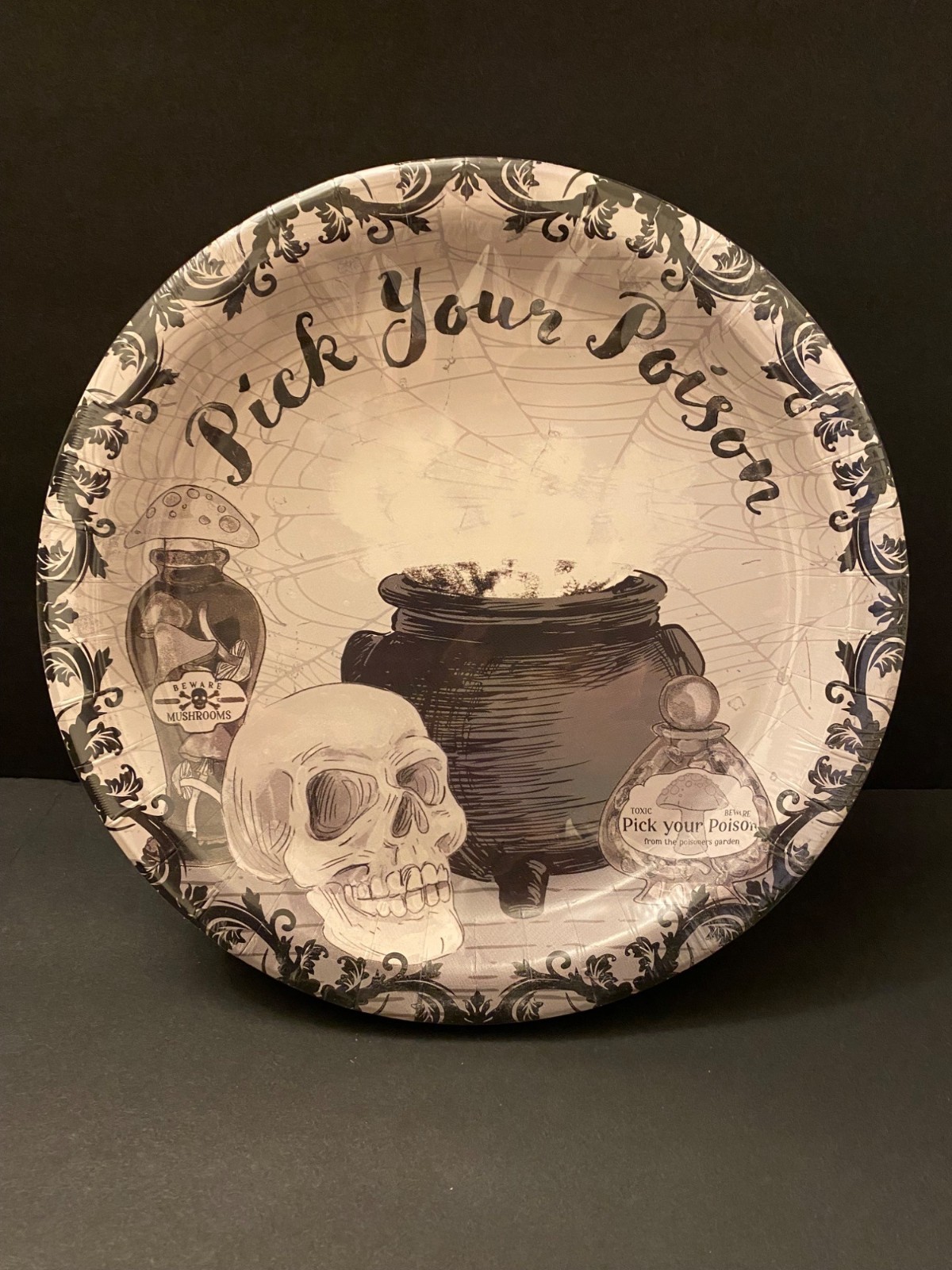 Halloween Party Decor Set For 30 Guests – Plates Napkins Sign Bowls Apothecary