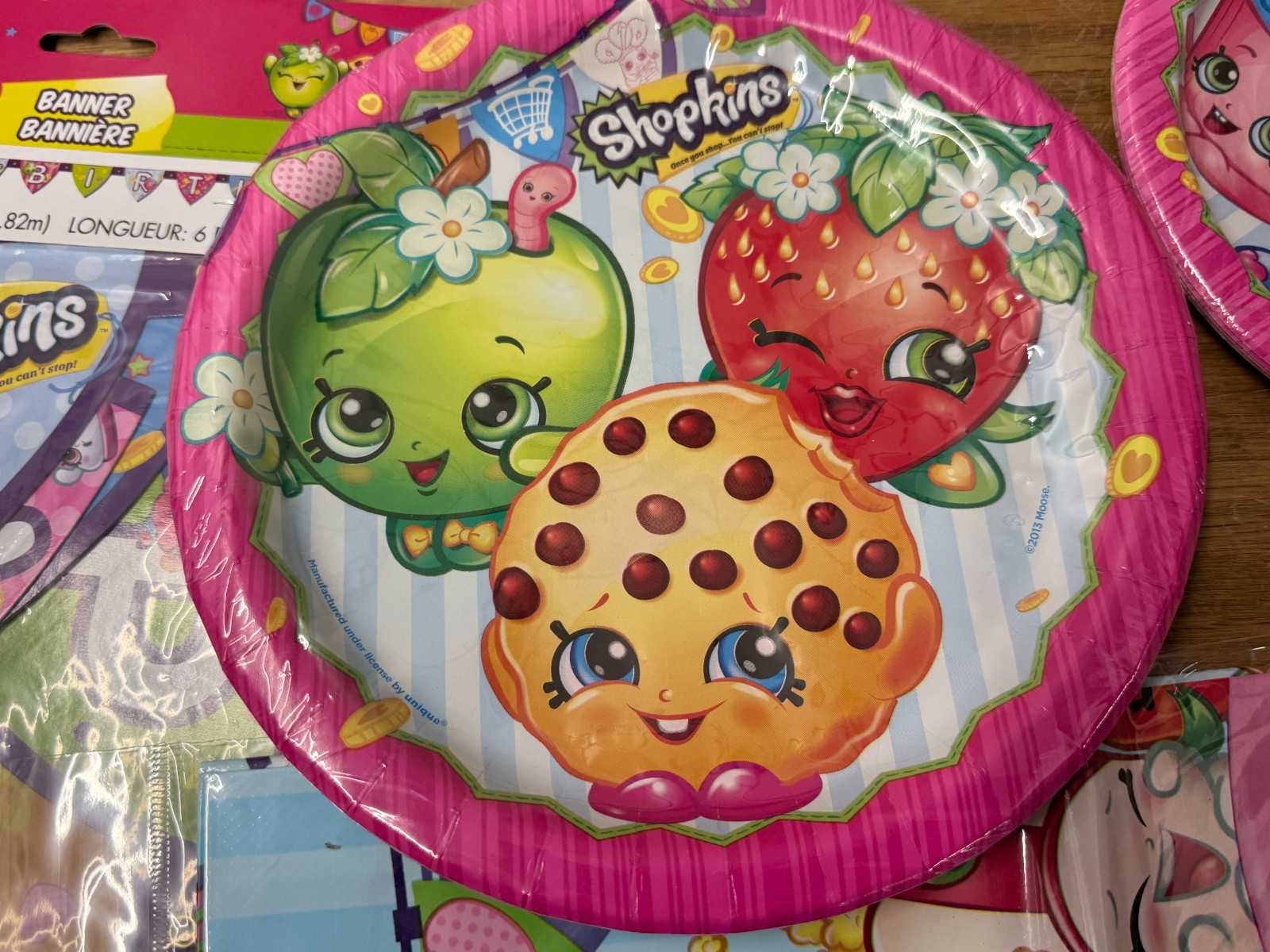 HUGE Shopkins Birthday Party Supplies Decoration Lot Plates Banner Invitations!
