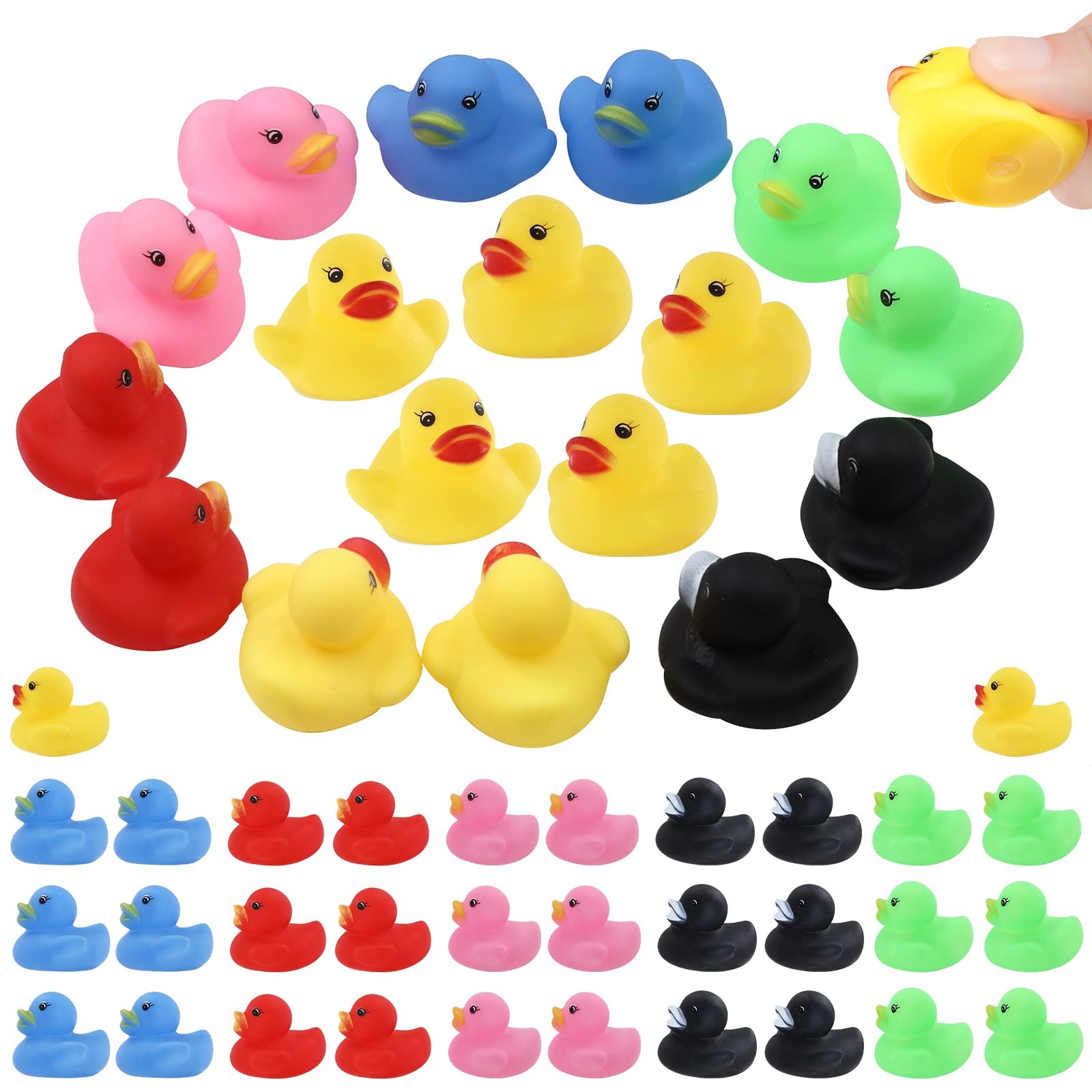 50 PCS Jeep Rubber Ducks in Bulk Assorted Duckies for Ducking Cruise Ducks Small
