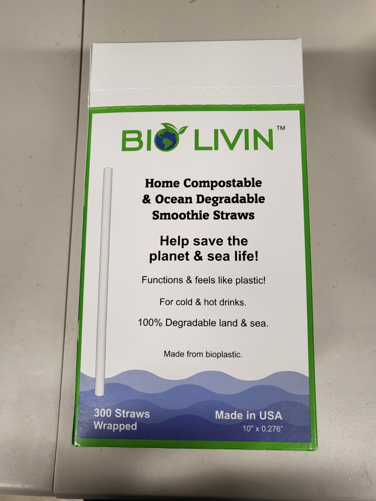 2400 Straws Individually Wrapped 100% Plant-Based Compostable – Biodegradable