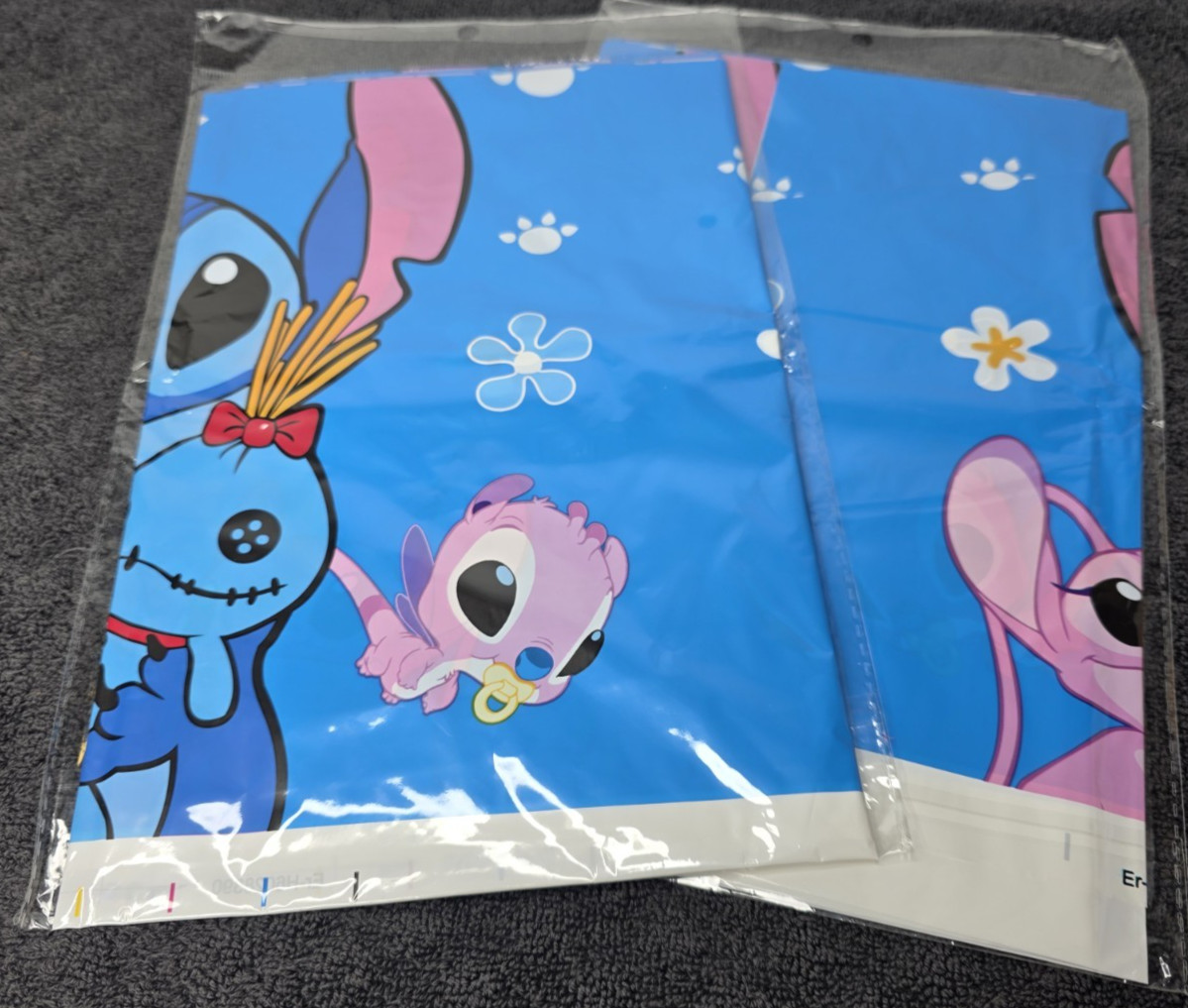 Stitch & Angel Plastic Disposable Rectangle Birthday Party Tablecloths 2pk