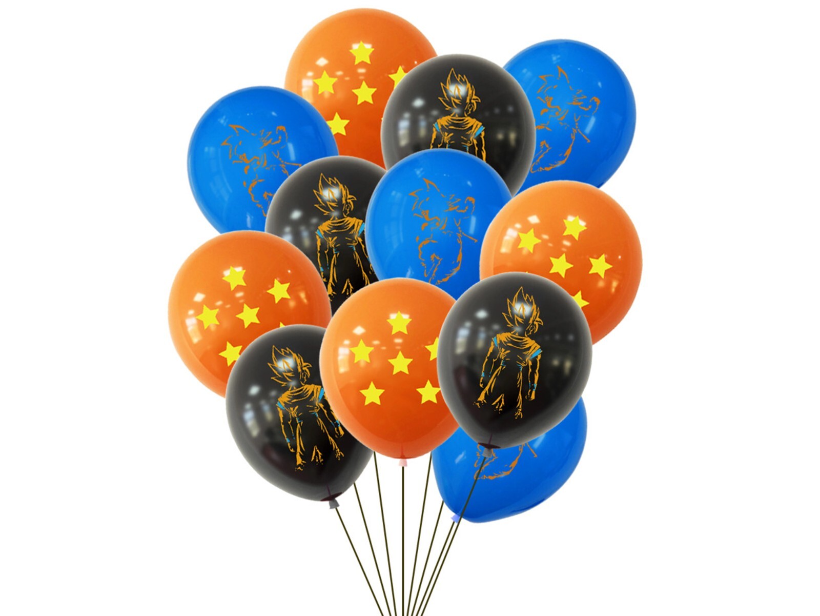 Dragon Ball Birthday Banners, Dragon Ball Balloons, Dragon Ball Cake Toppers