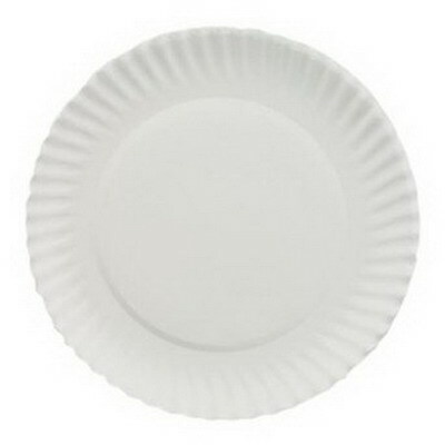 AJM Round Uncoated Economy Plate White, 6″ Diameter, Paper | 1000/Case