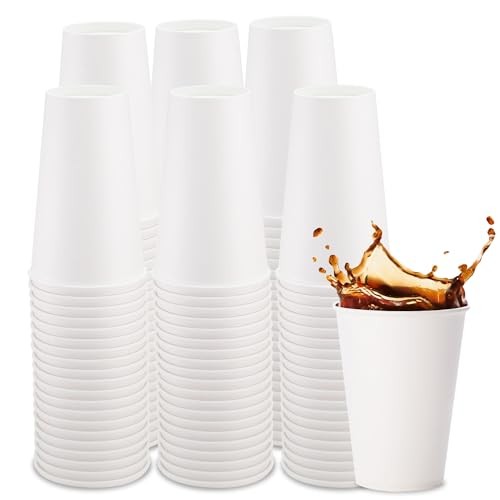 Freshware Coffee Cups [100 Pack] Disposable Paper Cups for Hot or 16 oz 100.0