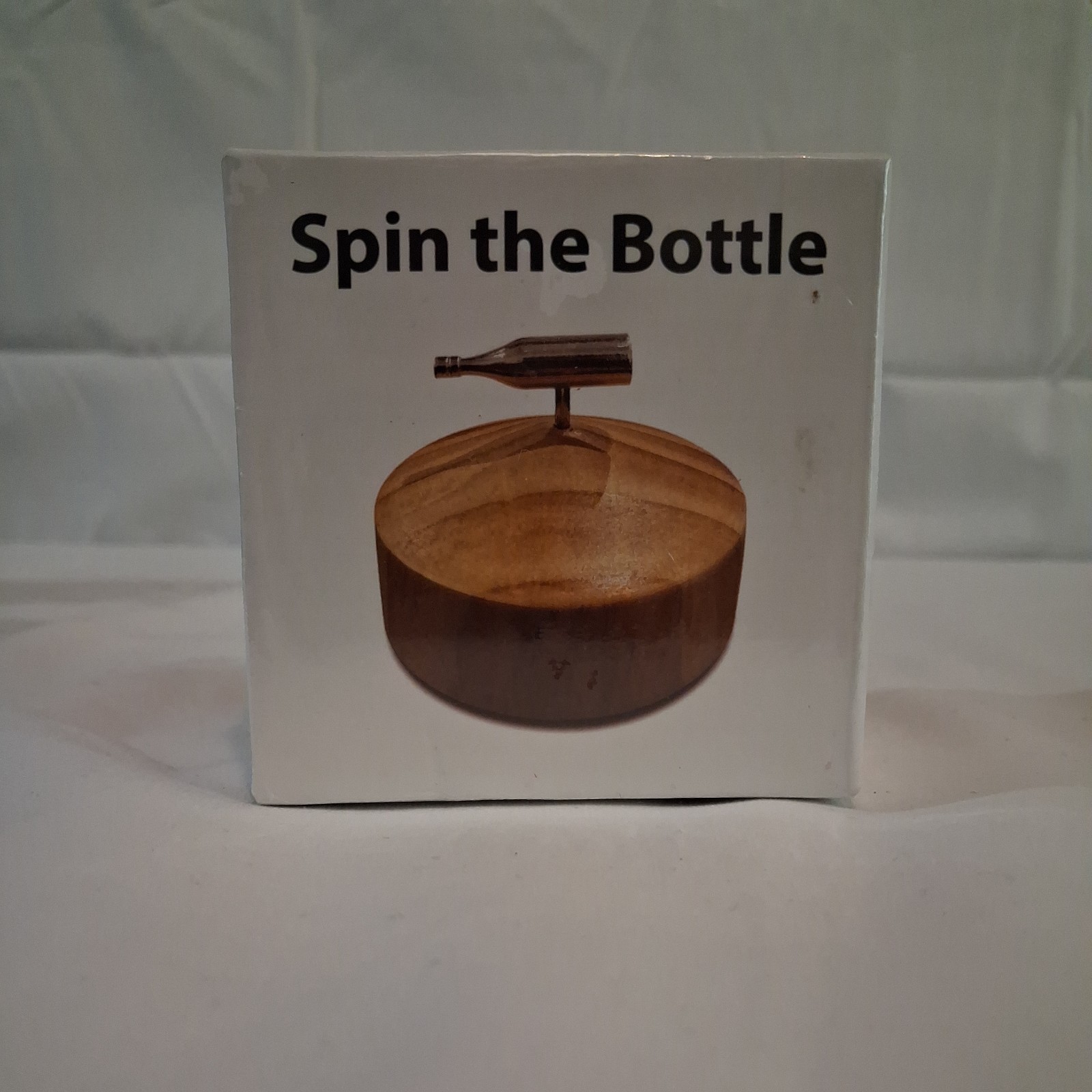 Spin the Bottle Game – Metal Bottle & Wooden Base Kissing Drinking Party Fun