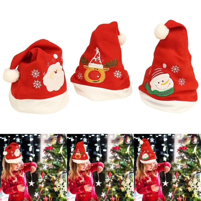 Delicate Christmas Hat Santa Hat Holiday Hat for Adult,Unisex Comfort Hat