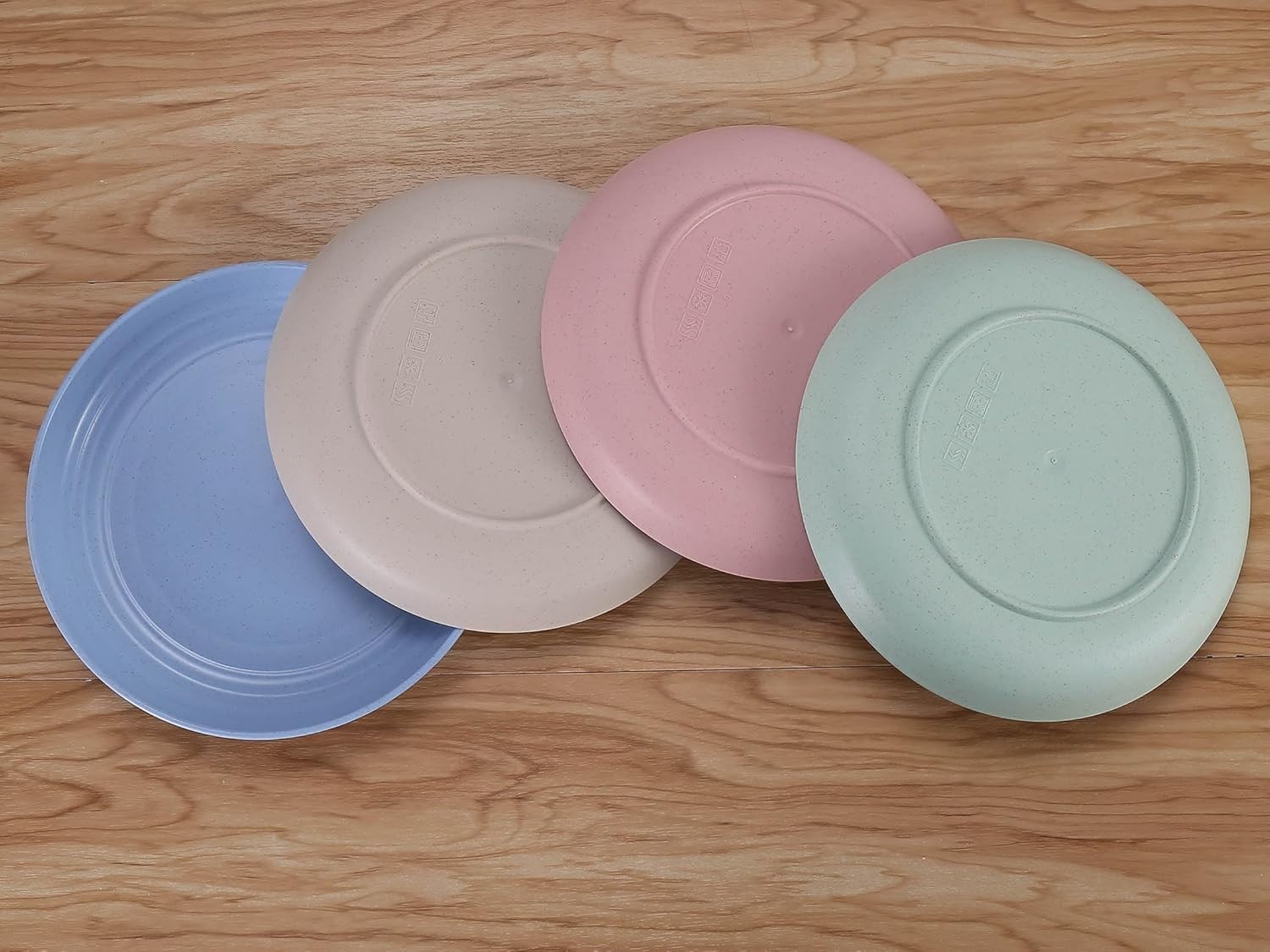 7-Inch Unbreakable Wheat Straw Plates – Set of 4, Microwave & Dishwasher Safe