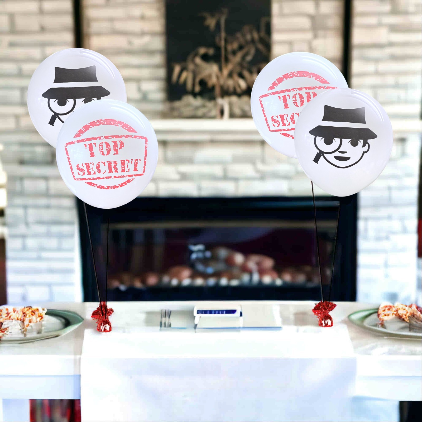 12ct Murder Mystery Balloons Birthday Game Night Theme Party Clue Detective Spy