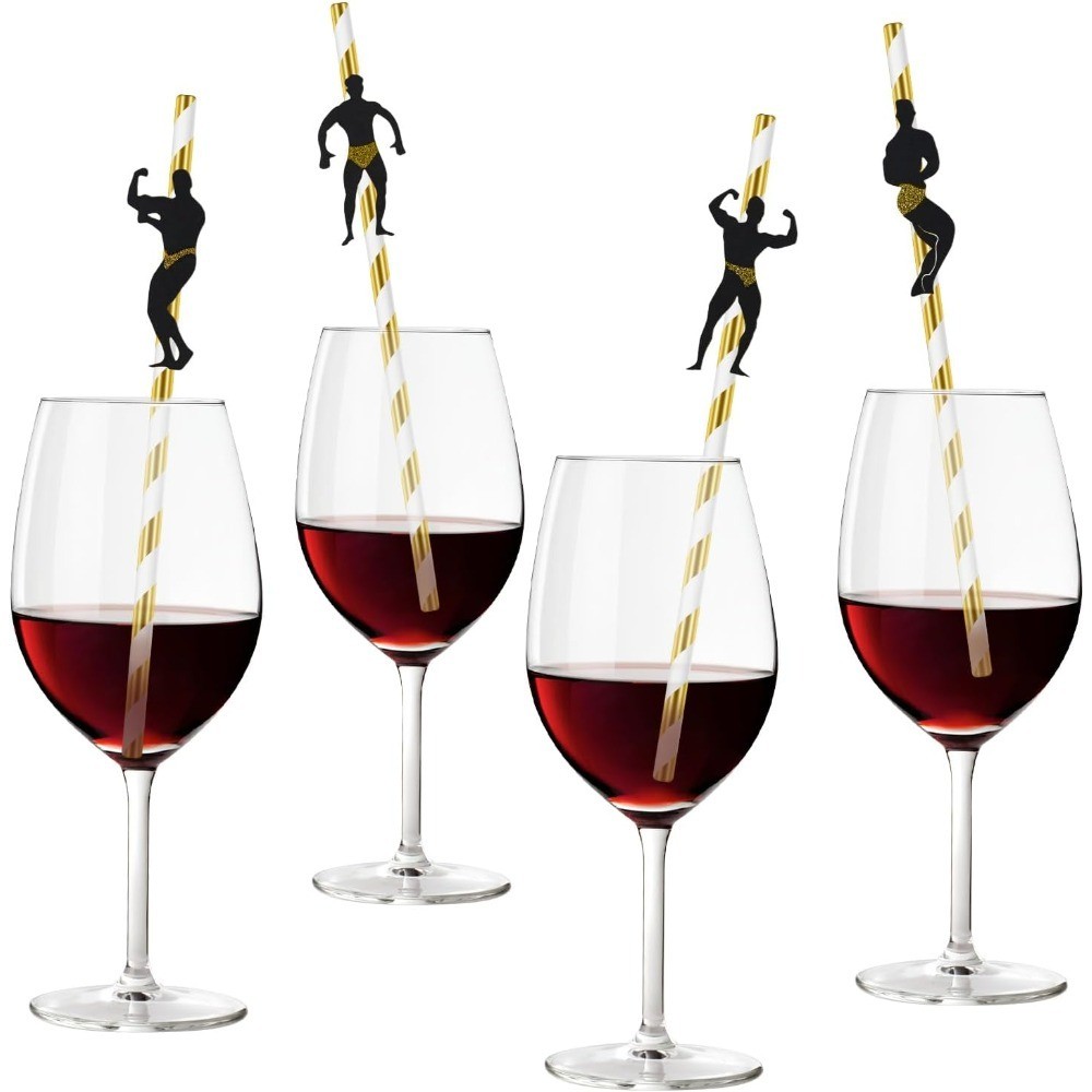 Funny Male Dancer Drinking Straws 36 Pcs Bachelorette Party Supplies Bridal