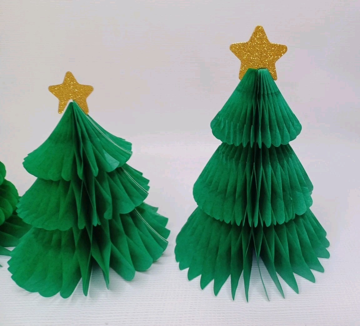 Target Spritz Mini Honeycomb Decor 3 Count Paper Table Christmas Trees