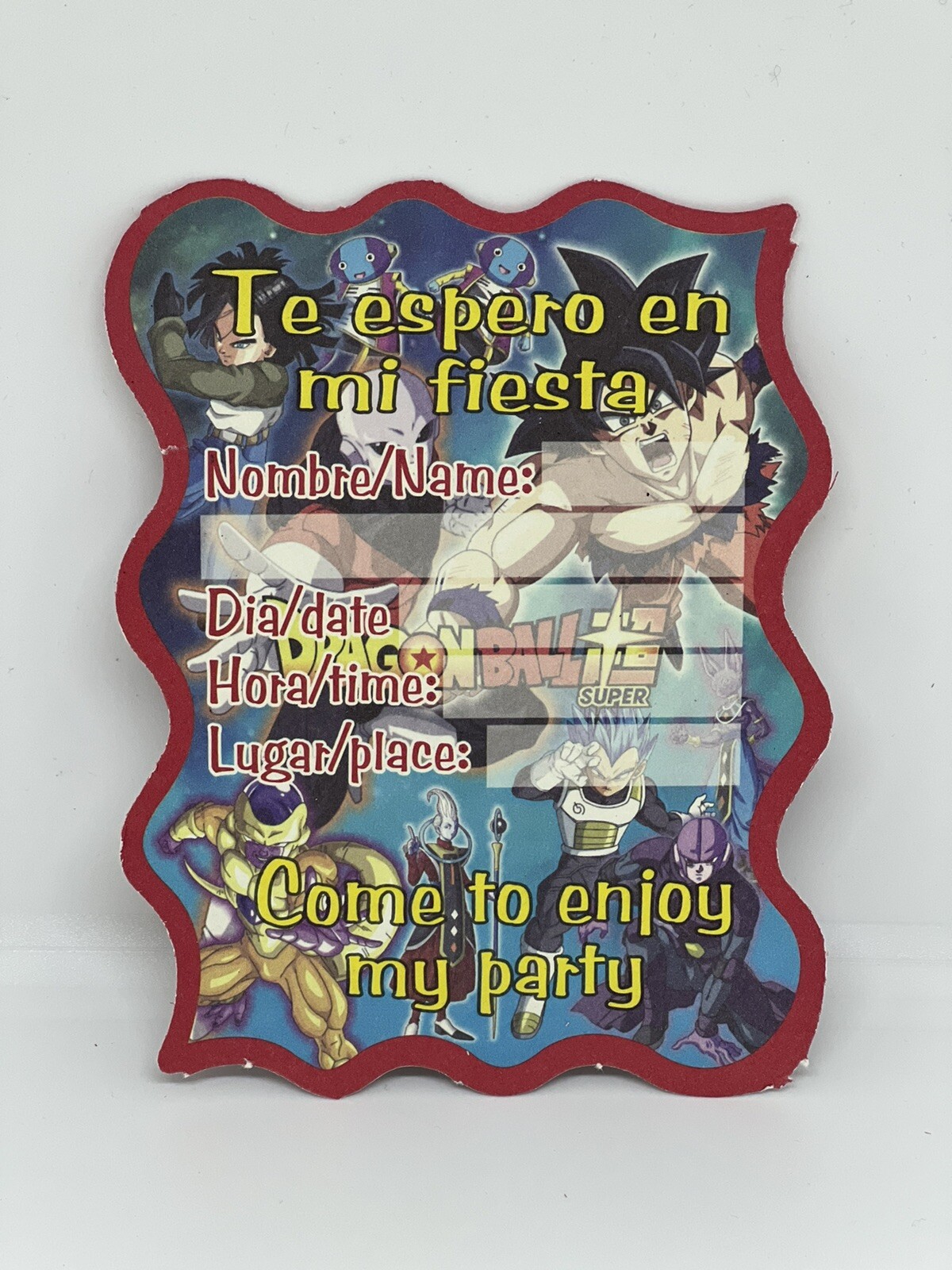 10 ct. Pack – Dragon Ball Party Invitations / 10 Invitaciones de Dragon Ball