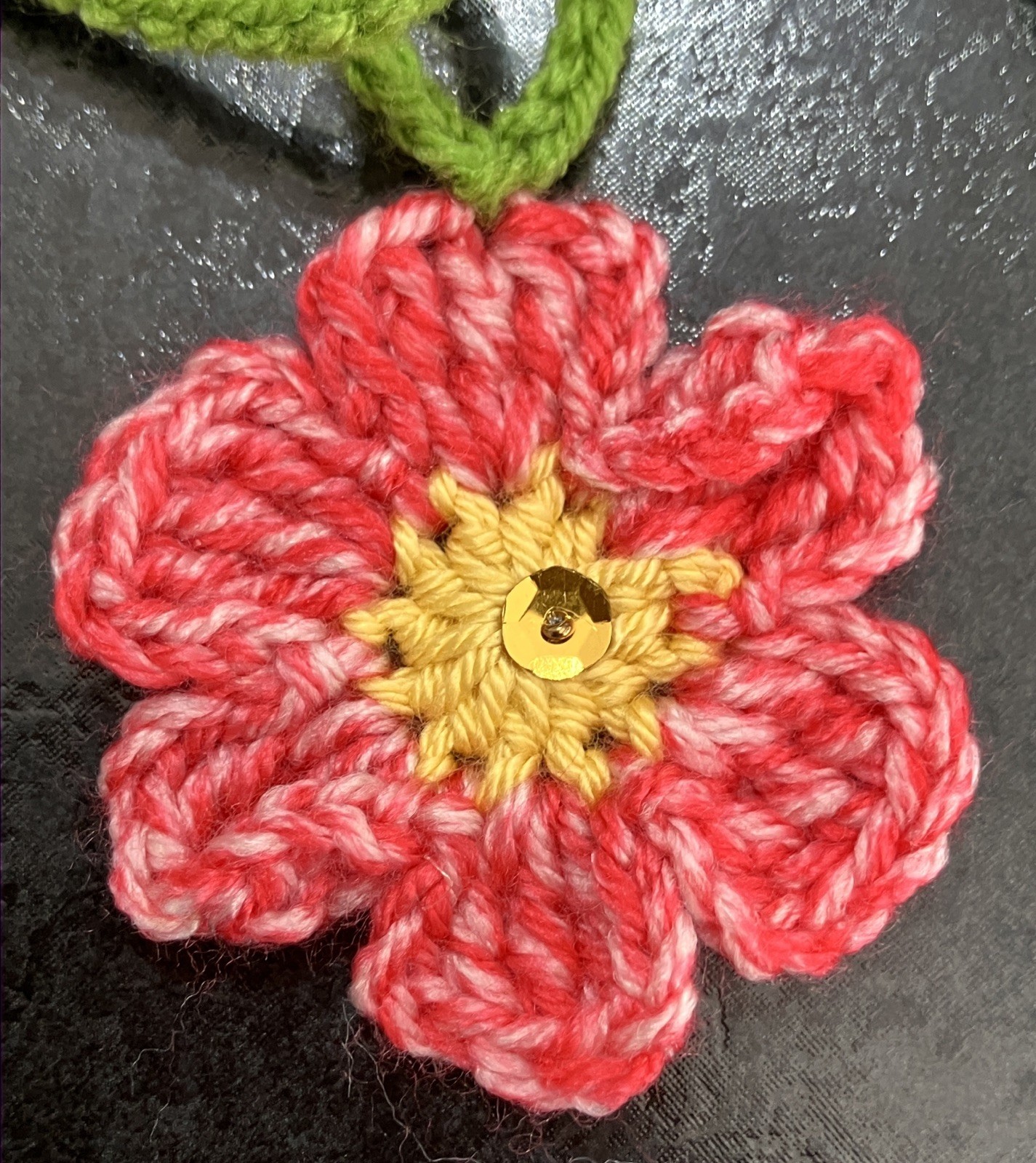 🌸🍃NEW PRETTY hand Crochet Flower Bunting Leaf Window 50” camper SUMMER Gift