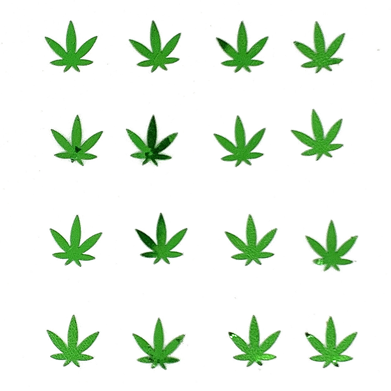 Confetti Marijuana Leaf 3/8″ Green – Retail Pack #9713 1/2 Bag