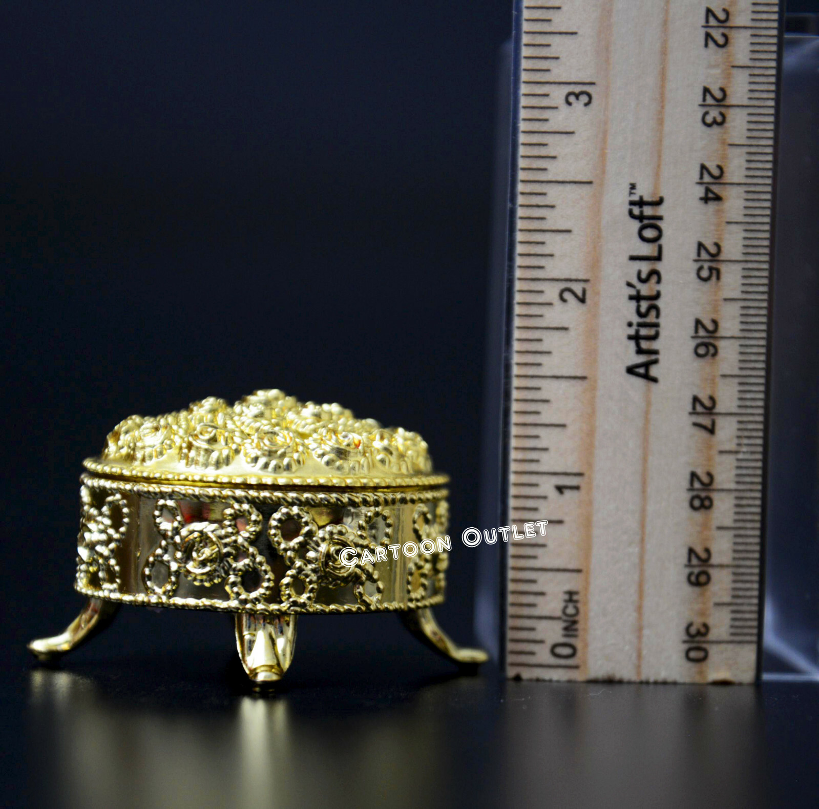 12 GOLD PLASTIC WEDDING FAVOR TRINKET BOX CANDY CONTAINER TABLE DECORATION ORO