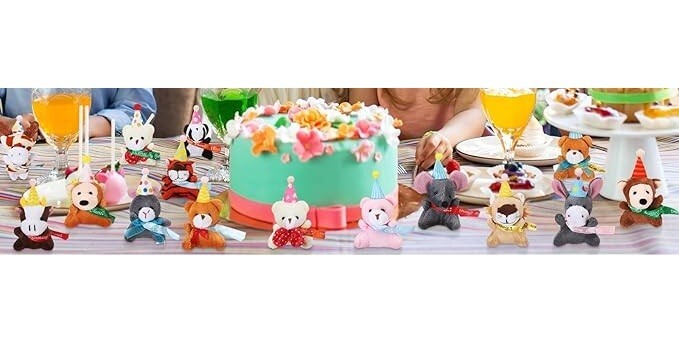 20 PCS – Mini Animal Plush Toys, Variety Packs, Birthday Celebrations