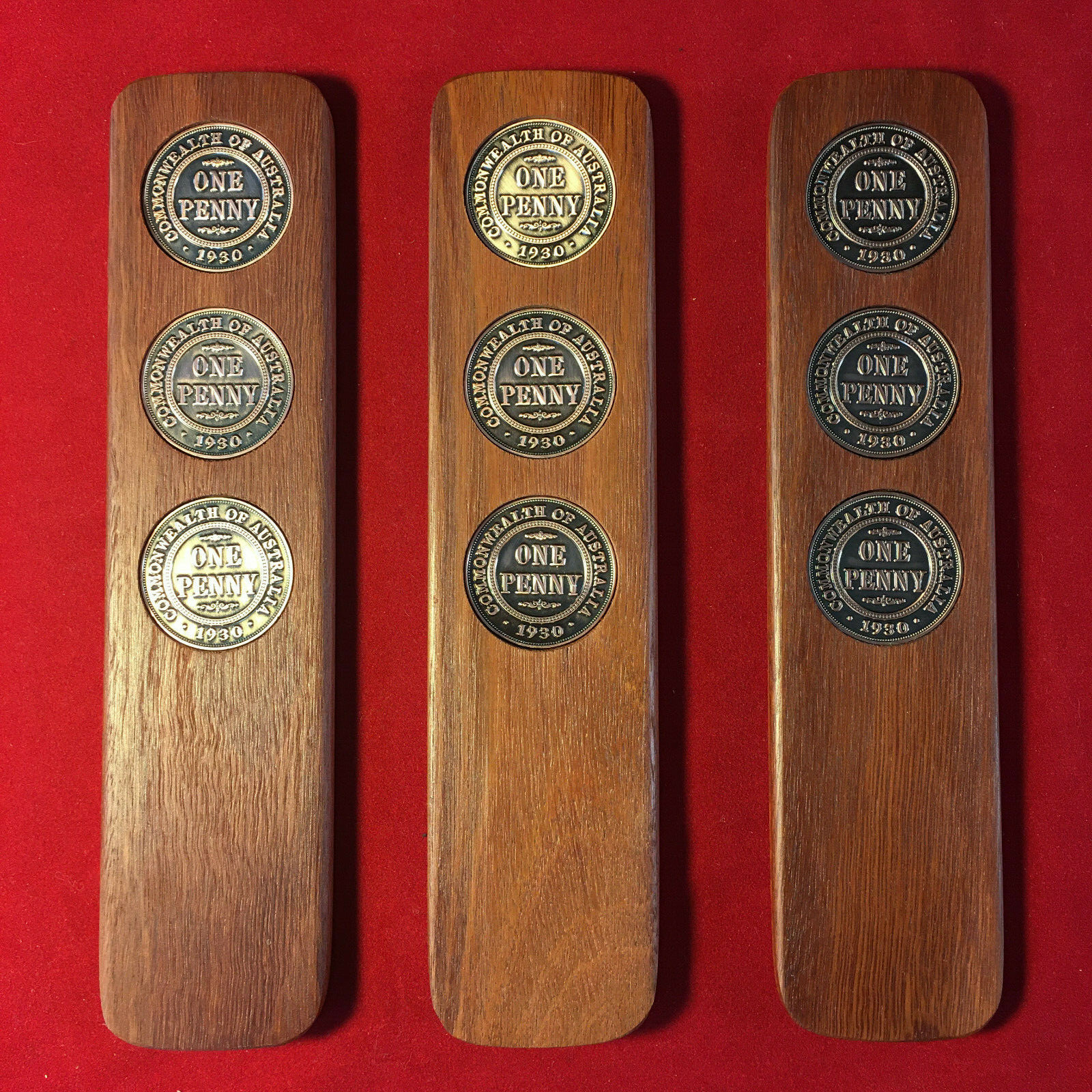 90th Anniversary Hardwood Two-Up Game Gift Present Wedding 1934 Australian Penny