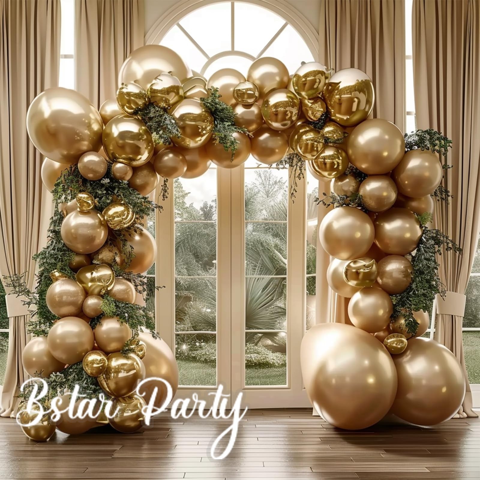 Gold Balloon Arch Kit Different Sizes Chrome Metallic Gold Balloons for Baby …