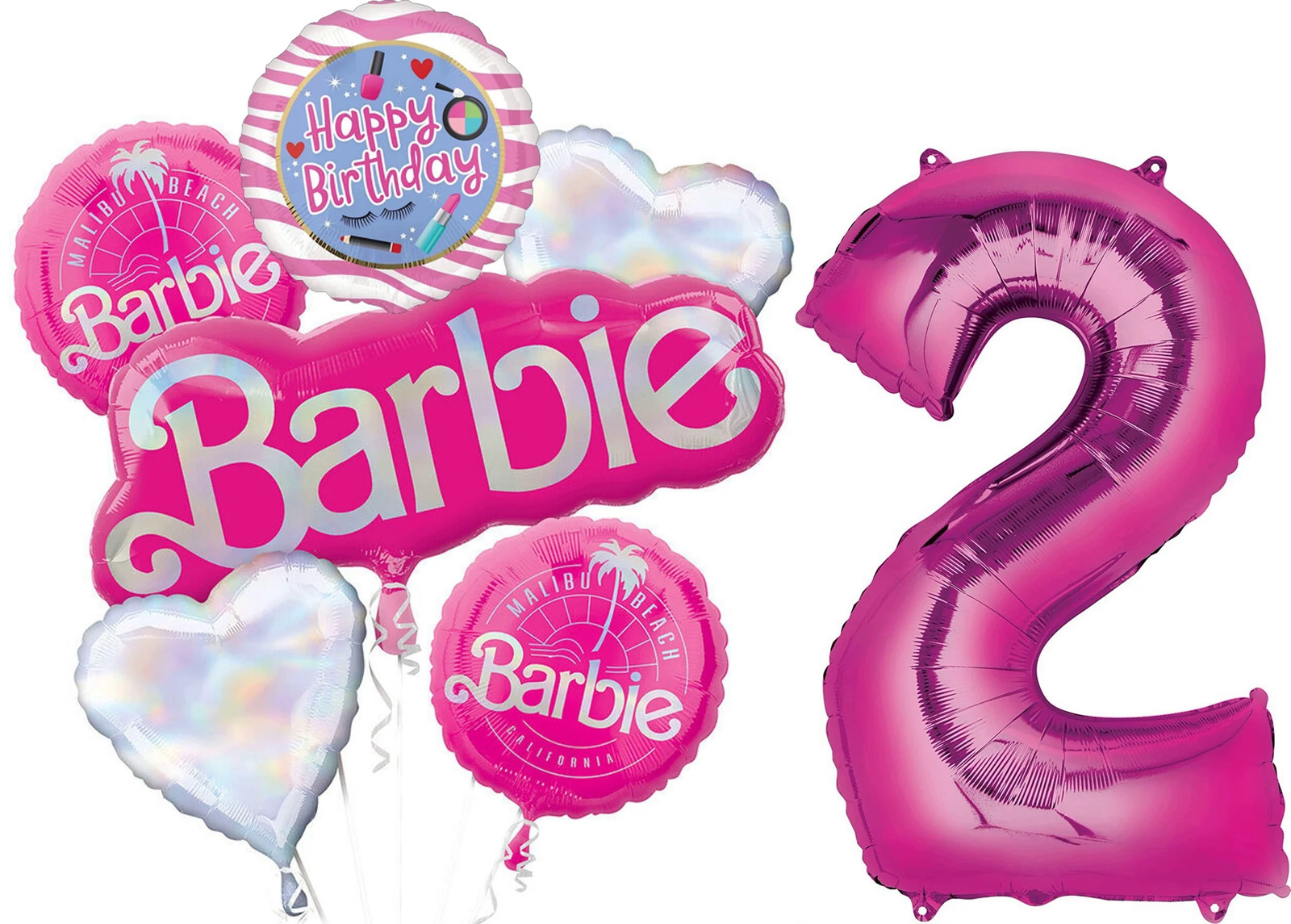 Barbie California Dreaming 2Nd Birthday Party Supplies Balloon Bouquet Decoratio