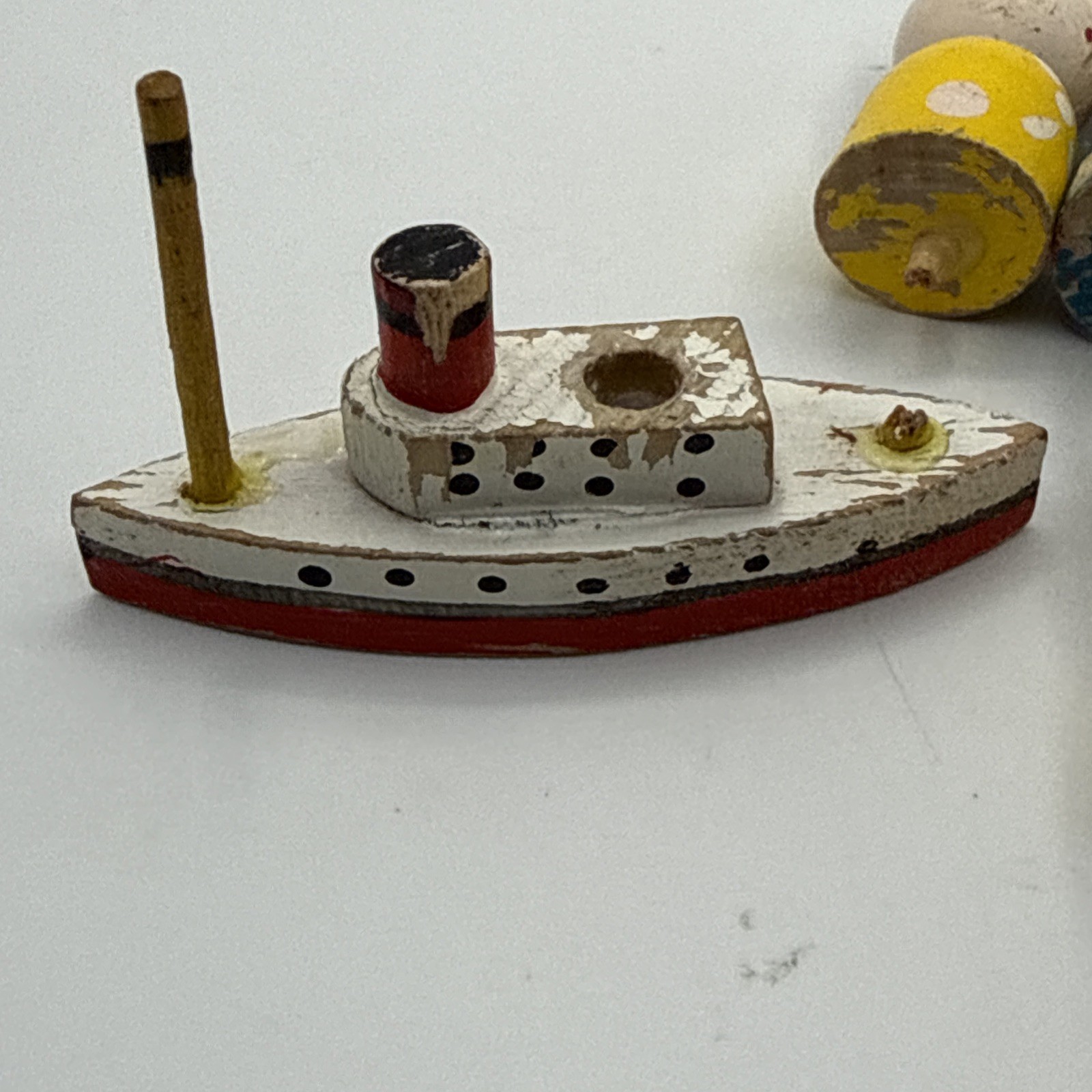 Vintage Wooden Sailor Ship Cake Toppers Candles holders retro Baking Birthday