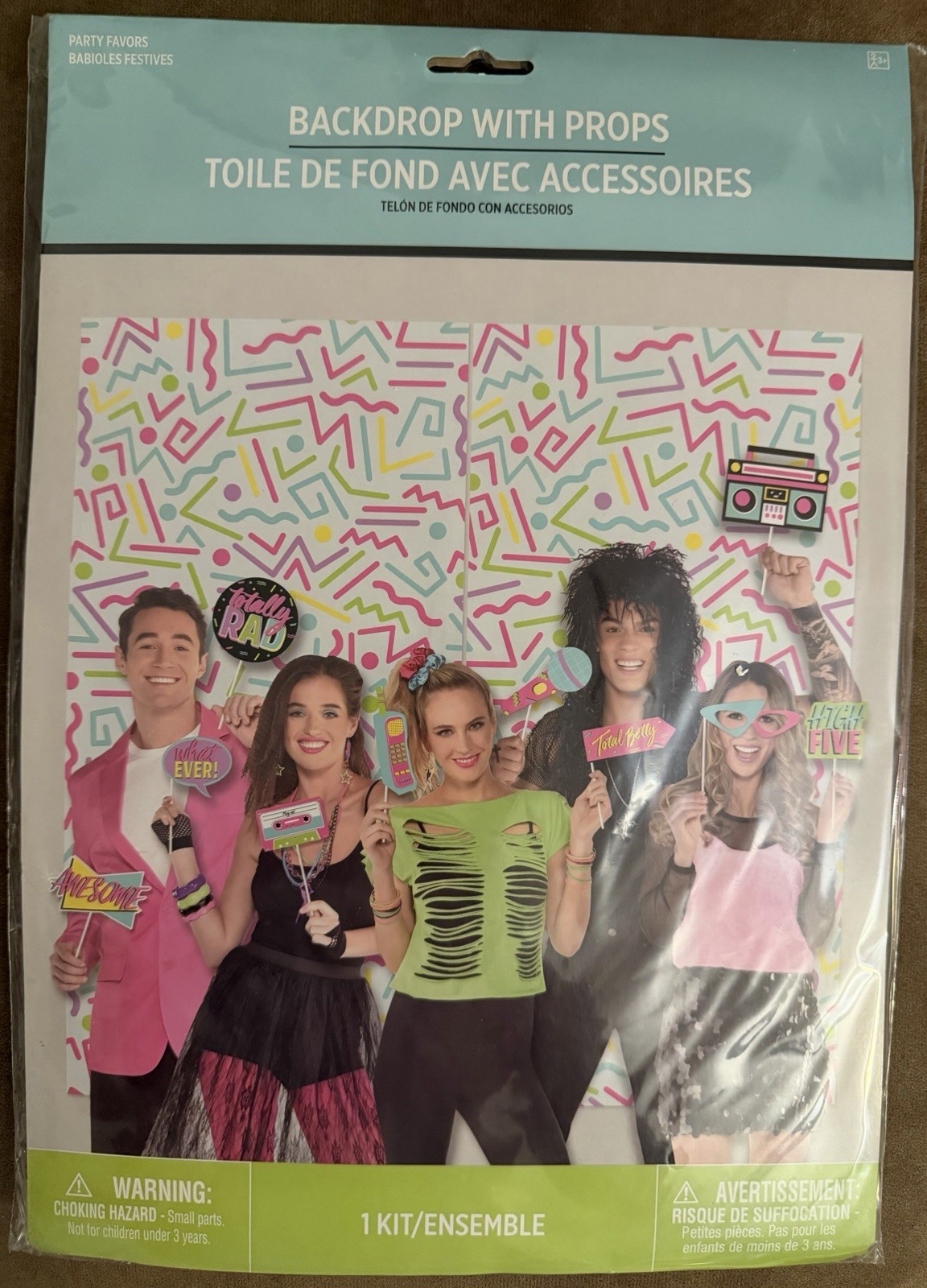 Amscan 80’s Night Party Decoration Kit Free shipping 5 Pieces