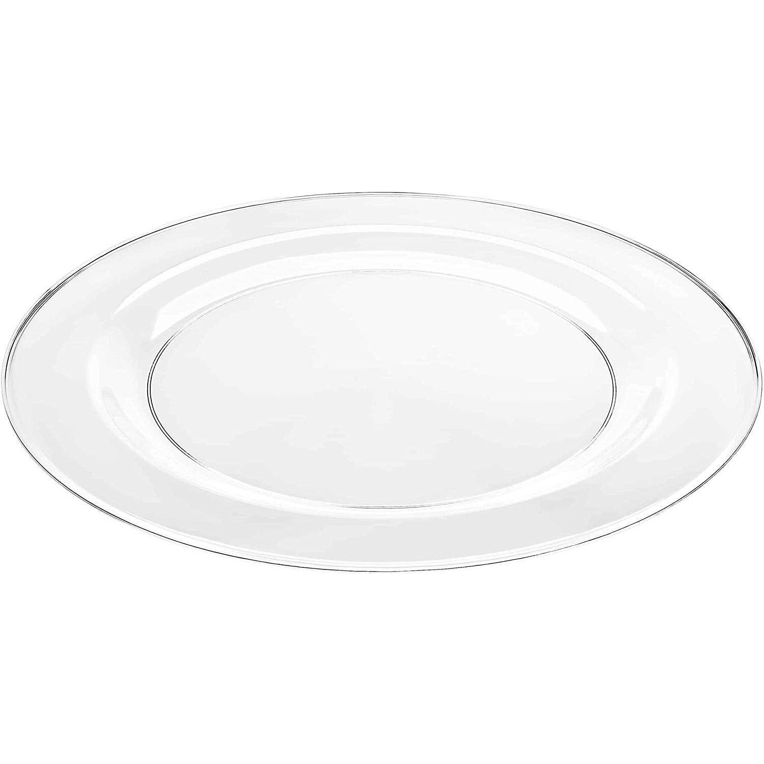 Buffet Heavyweight Plastic Plate Clear 6 Inch Clear Dinner Plates Pack of 40-400