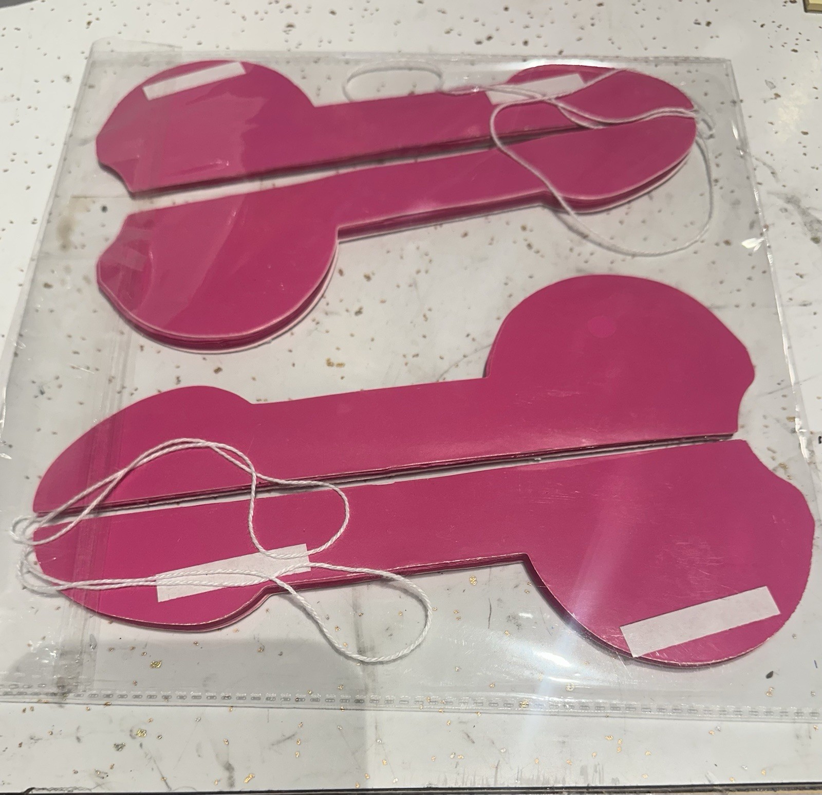 4 Piece Honeycomb Pink Penis Decor Bachelorette Party Bridal Shower Hanging