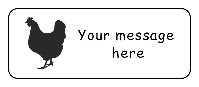 30 personalized Chicken, Hen egg carton stickers, labels, tags