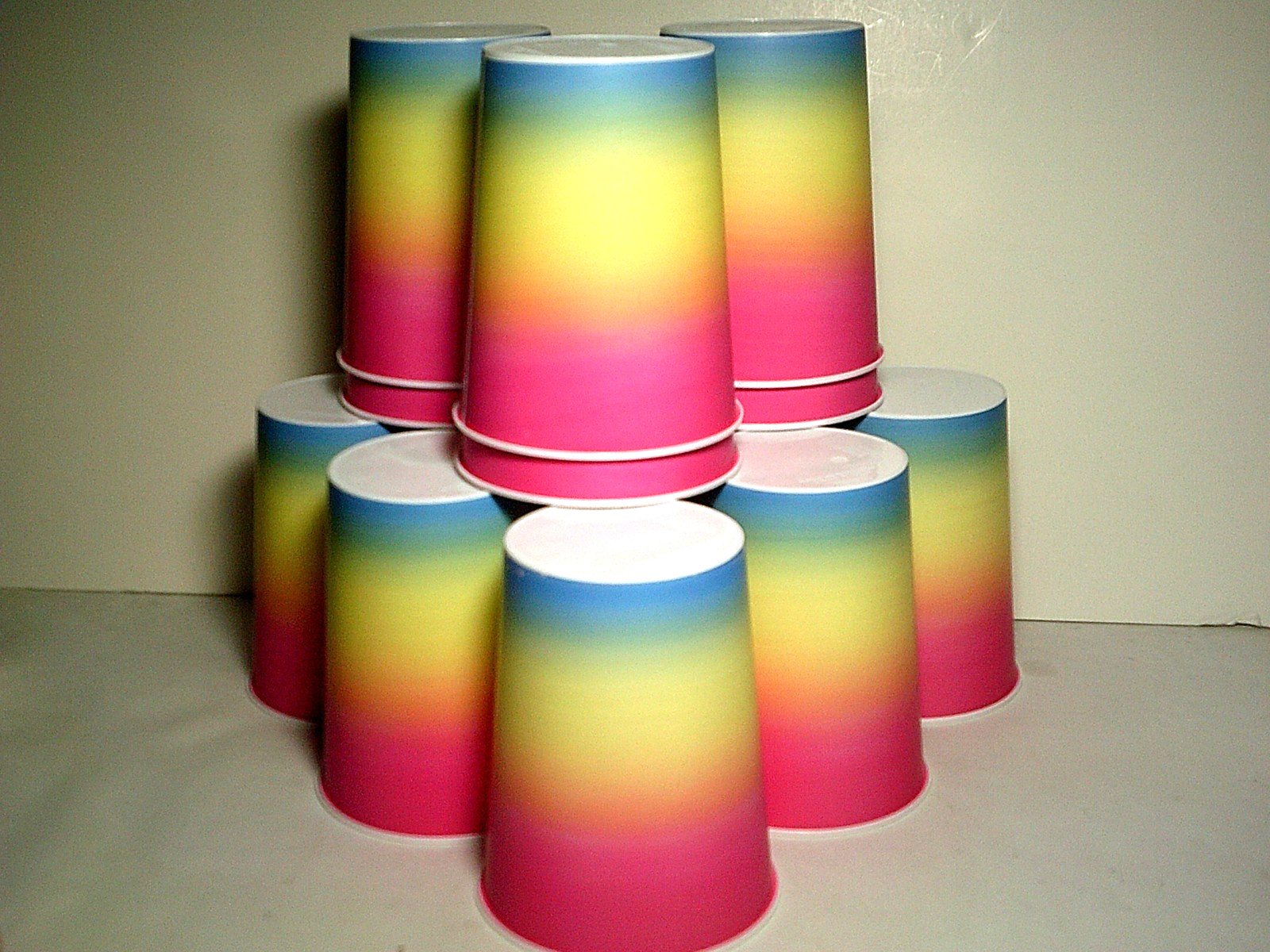 Rainbow 16 Oz Collectible Cup NEW Lot of 12 BPA Free Party Favor Keepsake HTF